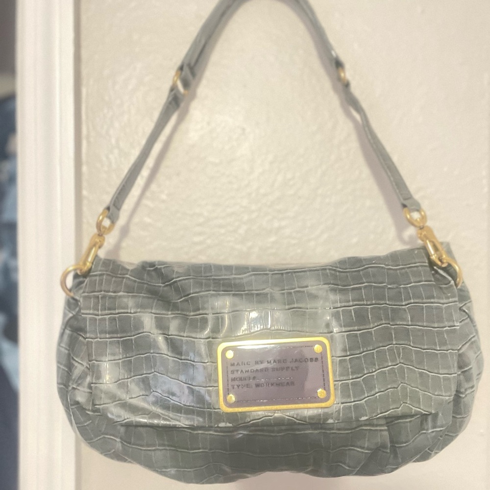 Marc by Marc Jacobs Blue Crocodile Embossed Purse